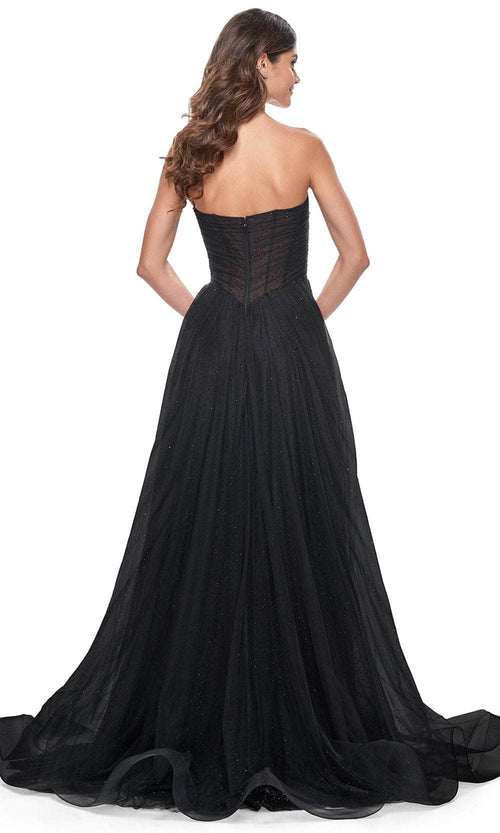 La Femme 32029 Strapless A-Line Prom Gown