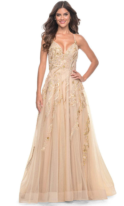 La Femme 32032 Sequin Beaded Prom Dress