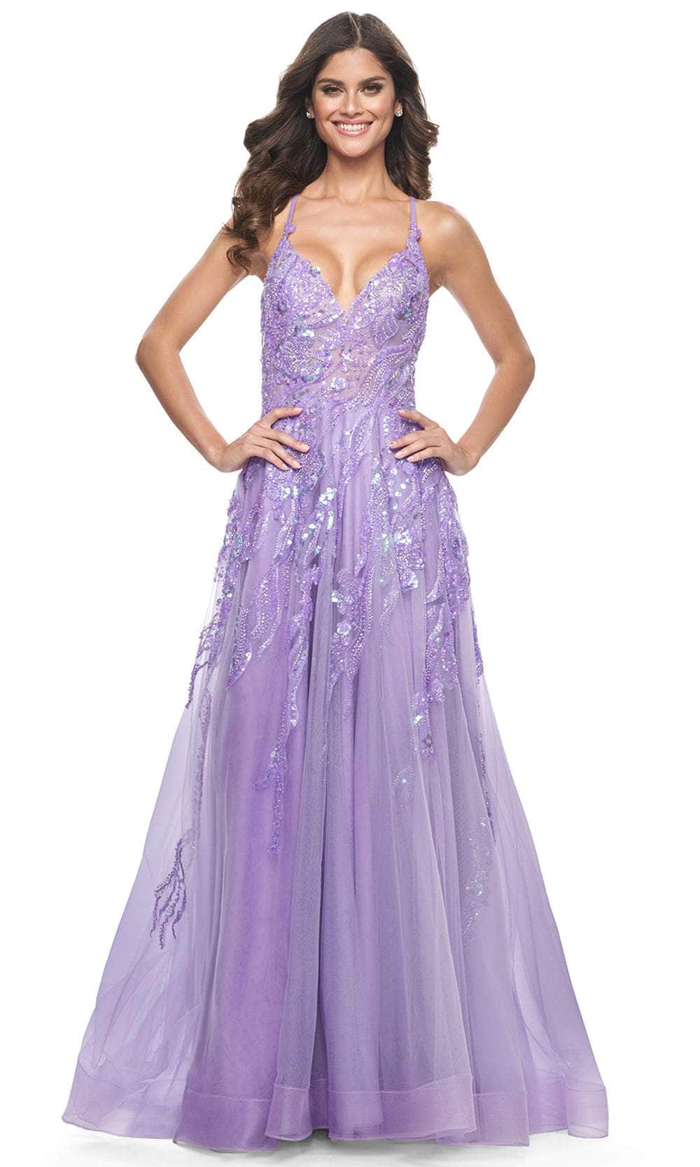 La Femme 32032 Sequin Beaded Prom Dress