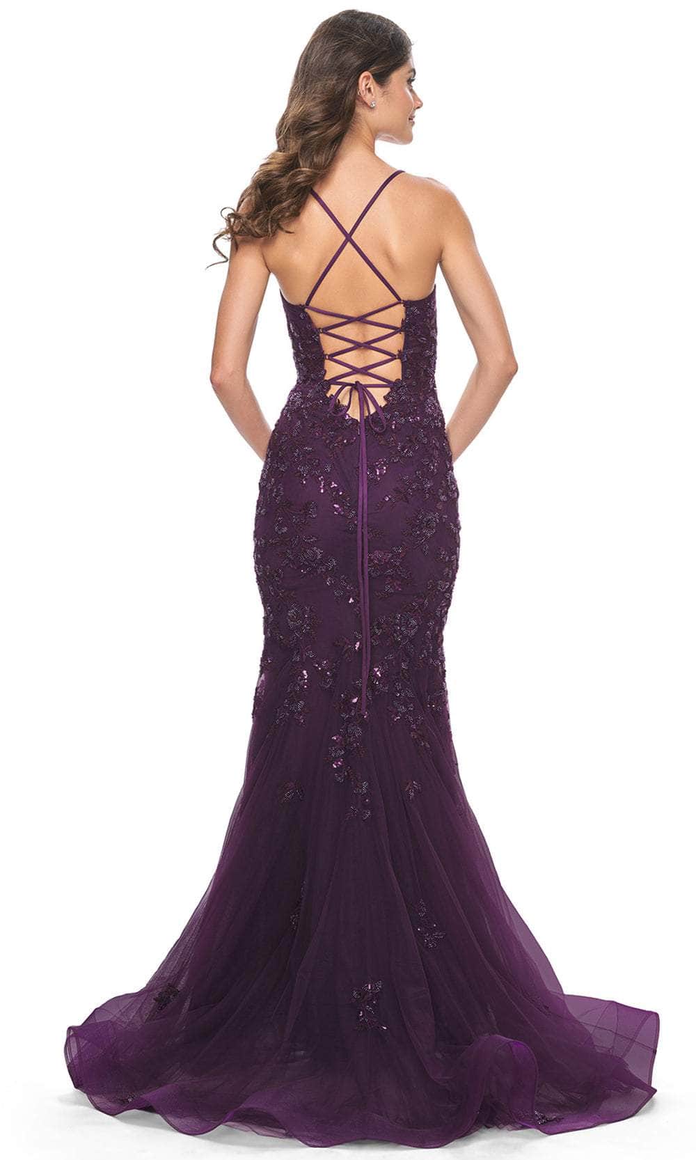 La Femme 32033 Beaded Appliqued Mermaid Prom Dress