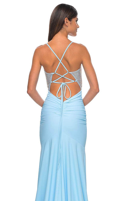 La Femme 32079 Beaded Illusion Corset Prom Dress