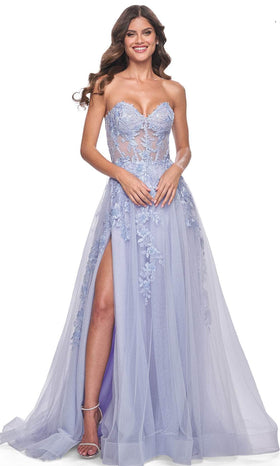 La Femme 32082 Sweetheart Applique Prom Dress