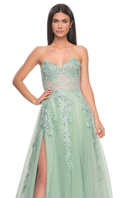 La Femme 32082 Sweetheart Applique Prom Dress