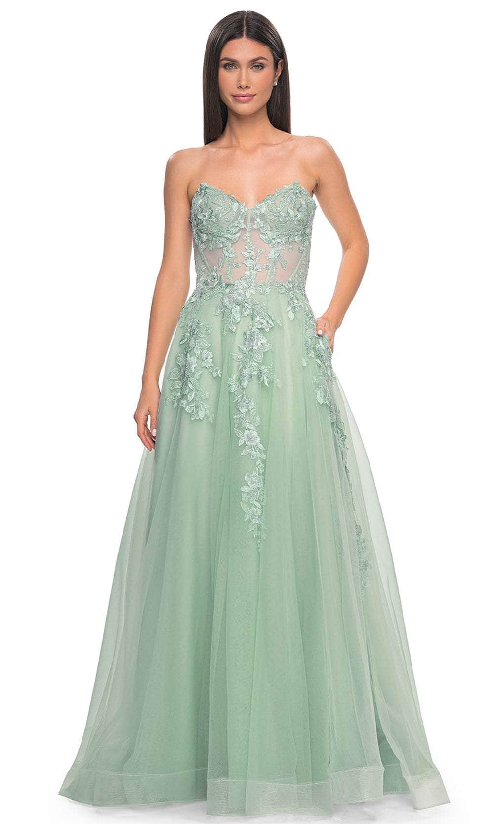 La Femme 32082 Sweetheart Applique Prom Dress