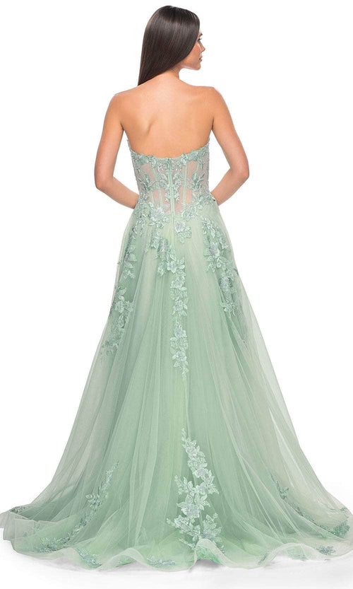 La Femme 32082 Sweetheart Applique Prom Dress