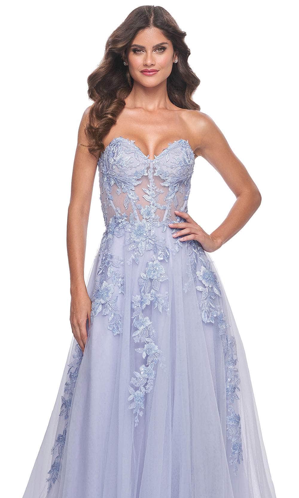 La Femme 32082 Sweetheart Applique Prom Dress