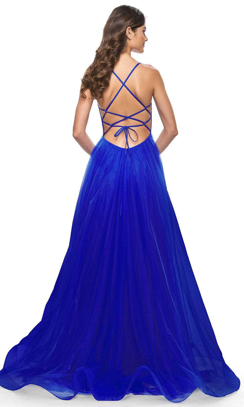 La Femme 32135 Fishnet Bodice Prom Dress