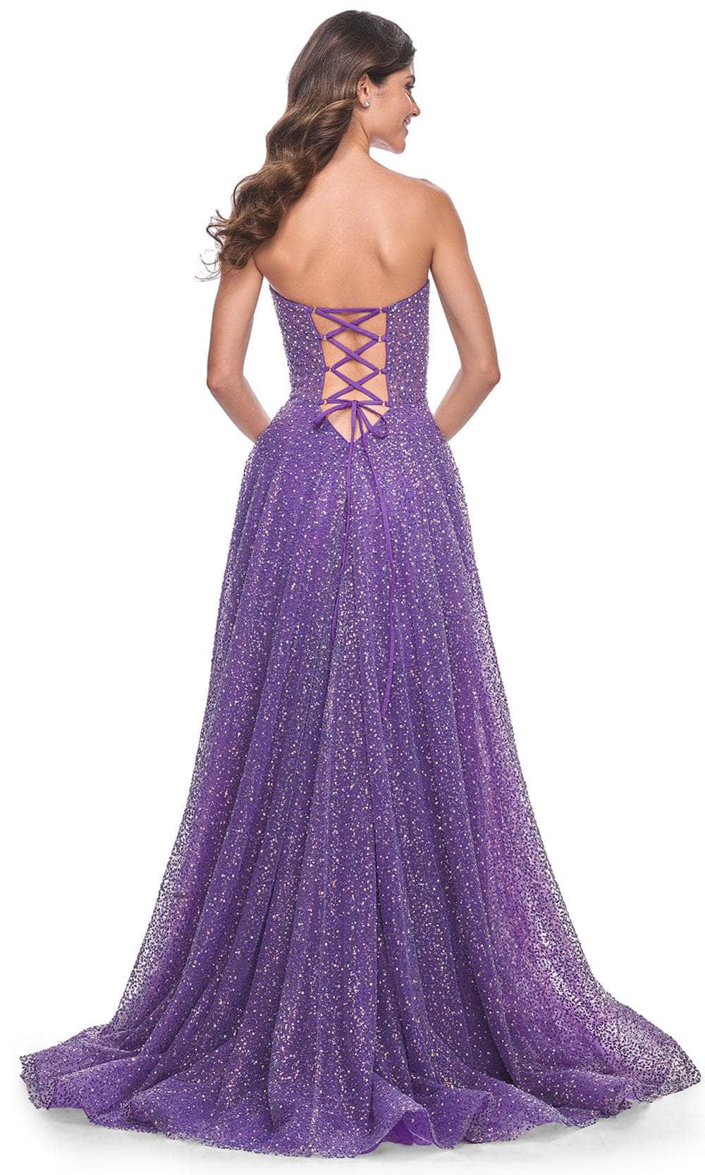 La Femme 32136 Sweetheart Illusion Waist Prom Gown