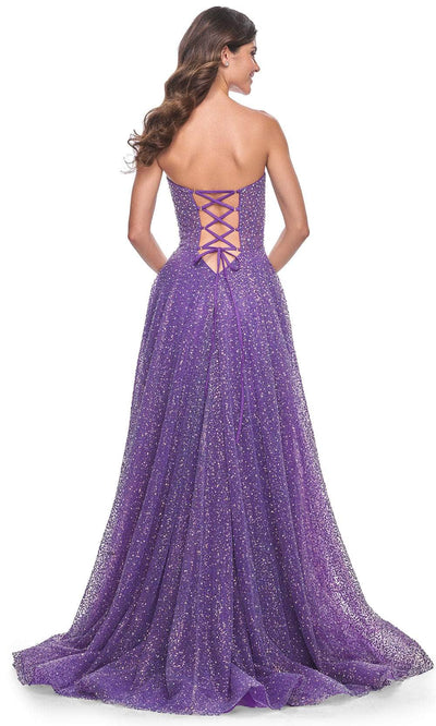 La Femme 32136 Sweetheart Illusion Waist Prom Gown