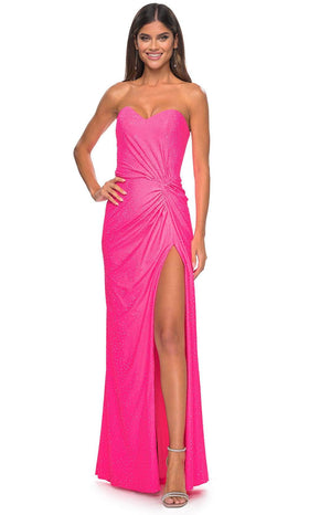La Femme 32175 Strapless Rhinestone Ornate Prom Gown
