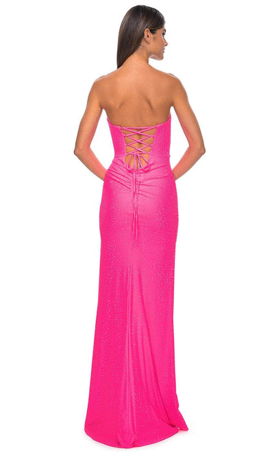 La Femme 32175 Strapless Rhinestone Ornate Prom Gown