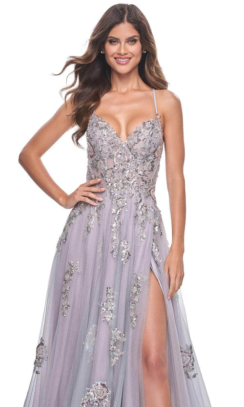 La Femme 32200 Sequin Embellished Sleeveless Prom Gown
