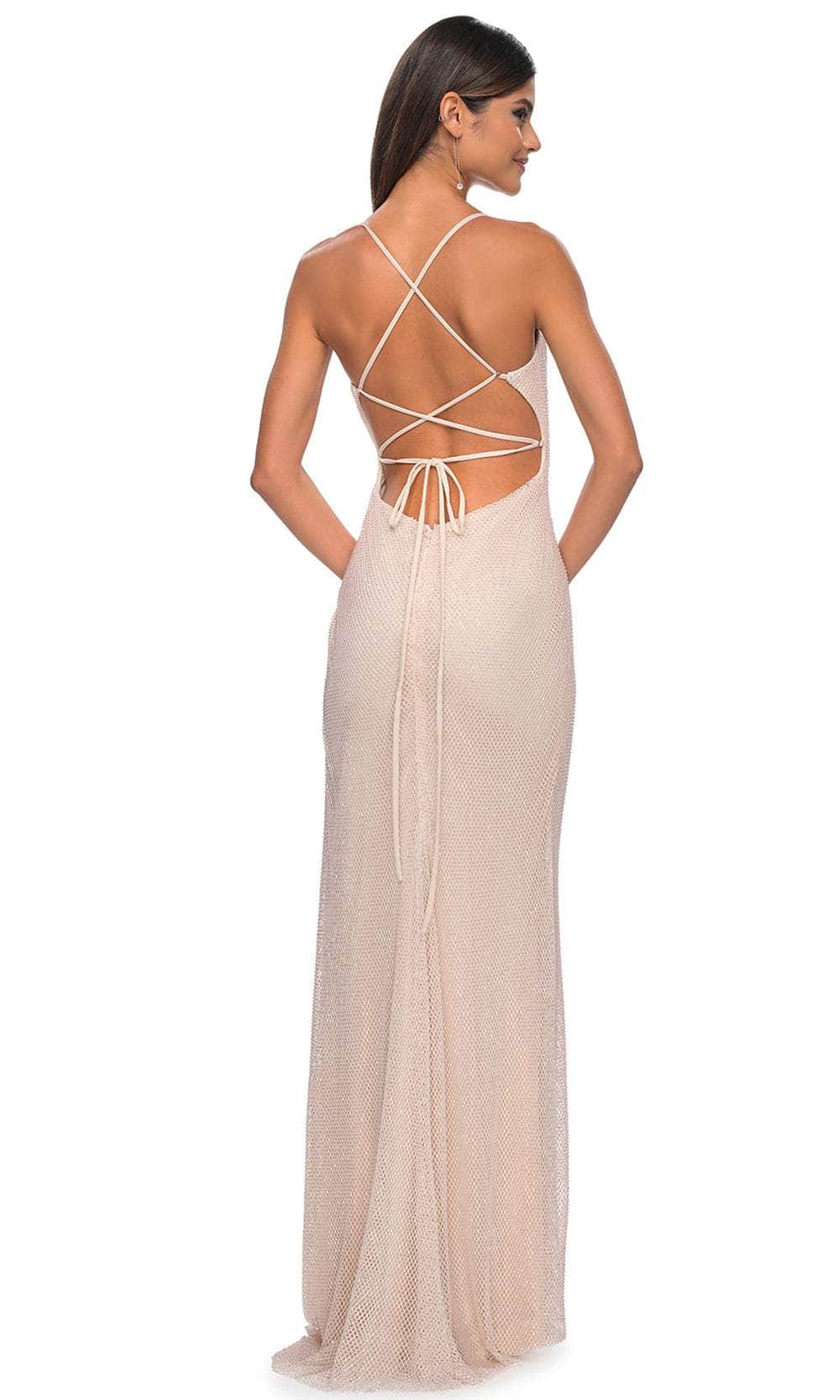 La Femme 32203 Netted Sheath Prom Dress