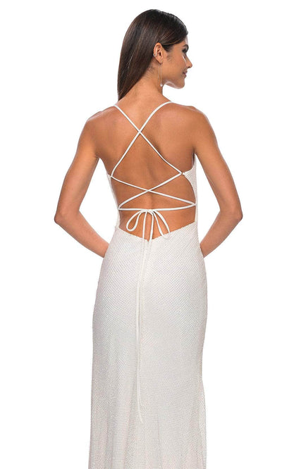 La Femme 32203 Netted Sheath Prom Dress