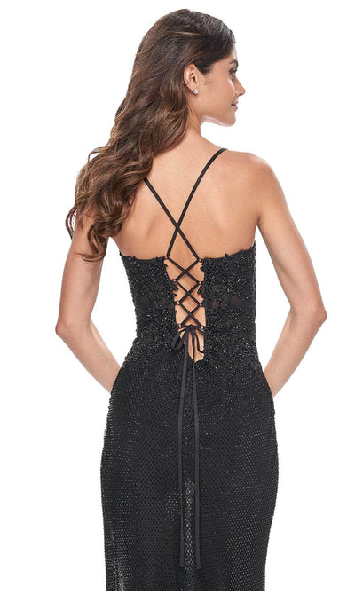 La Femme 32218 Sweetheart Appliqued Prom Gown