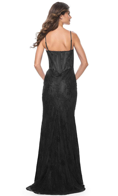 La Femme 32231 Sheer Lace Bodice Prom Dress