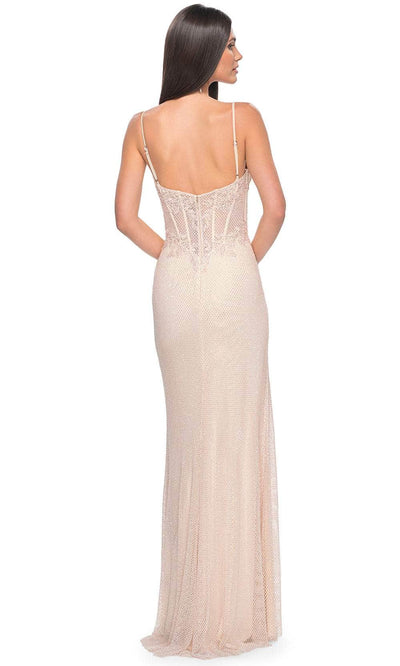 La Femme 32236 Rhinestone Fishnet Prom Dress