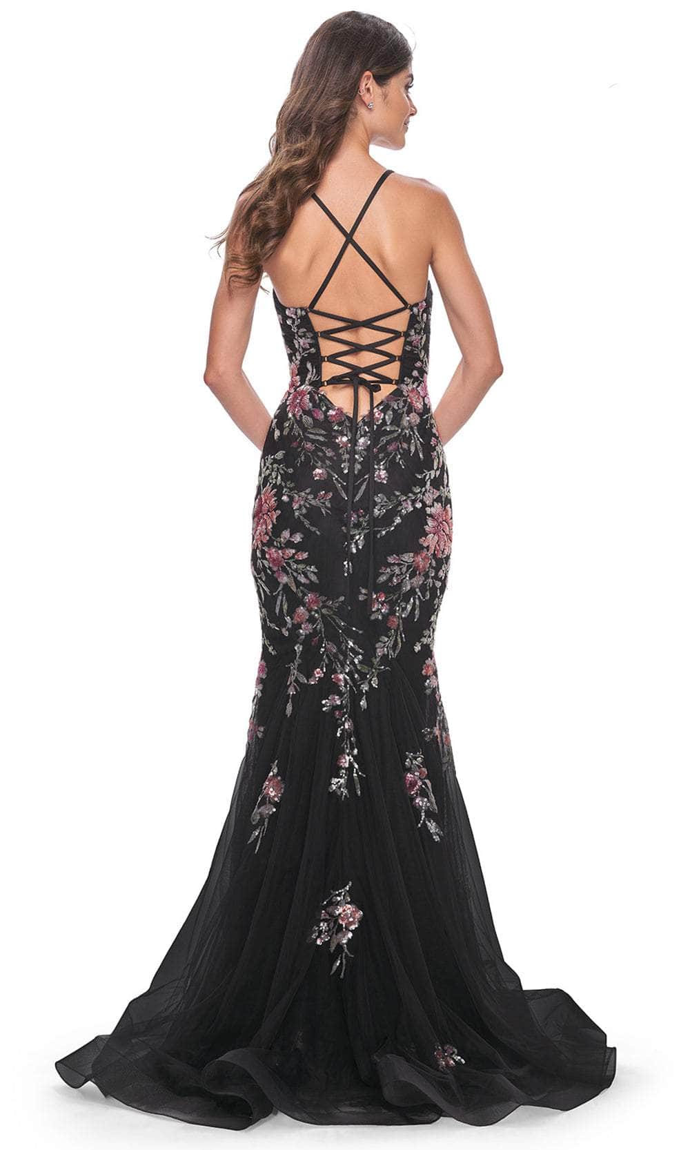 La Femme 32246 Lace-Up Back Mermaid Prom Gown