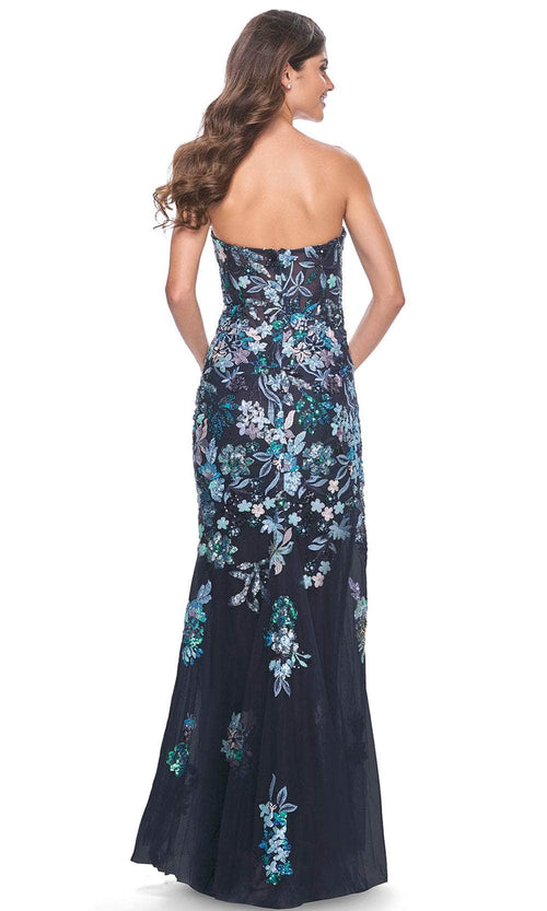 La Femme 32251 Strapless Multicolor Sequin Prom Gown