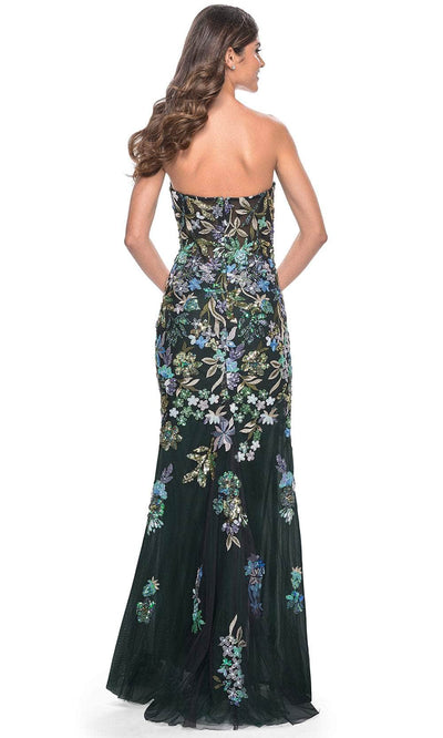 La Femme 32251 Strapless Multicolor Sequin Prom Gown