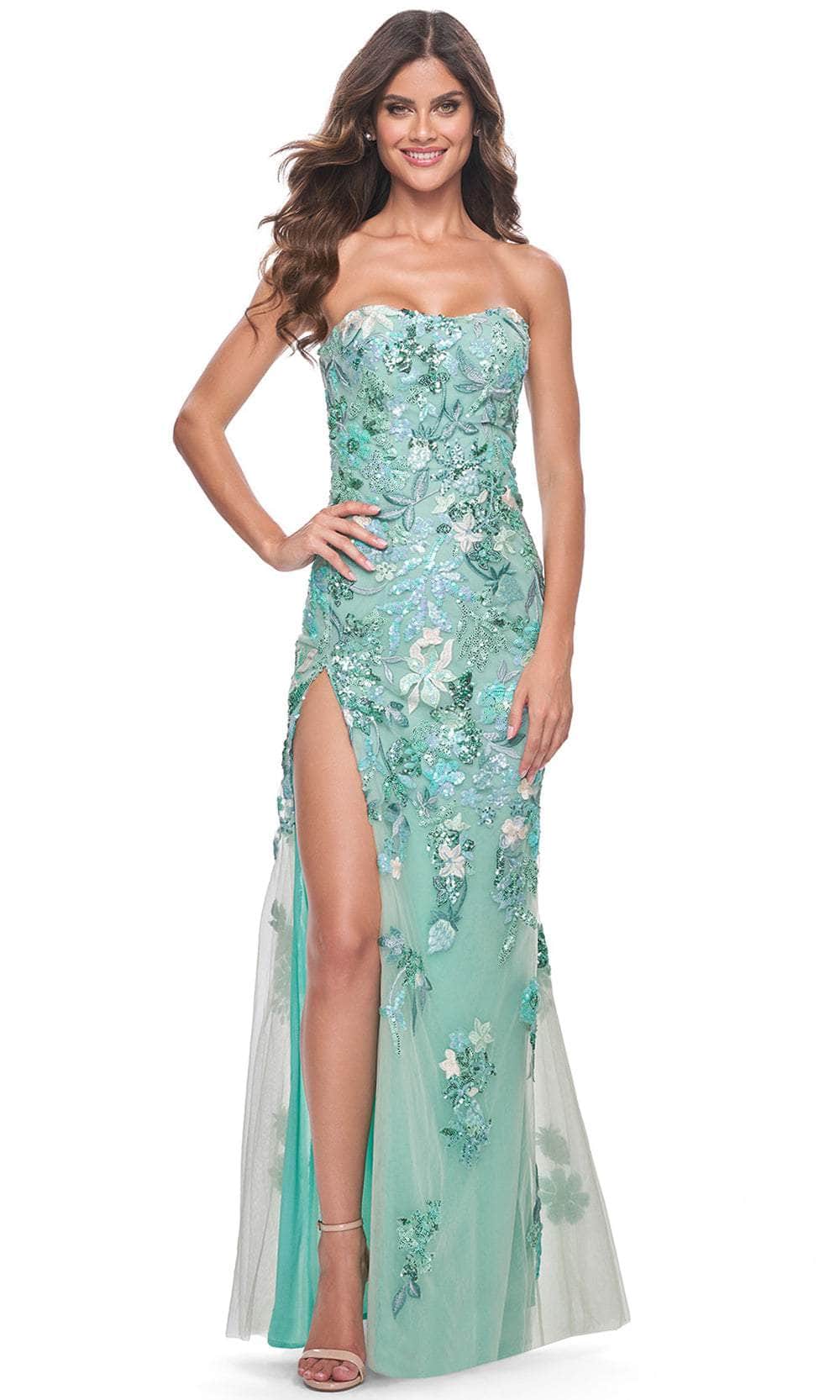 La Femme 32252 - Strapless Corset Bodice Prom Dress Prom Dresses 00 / Sage