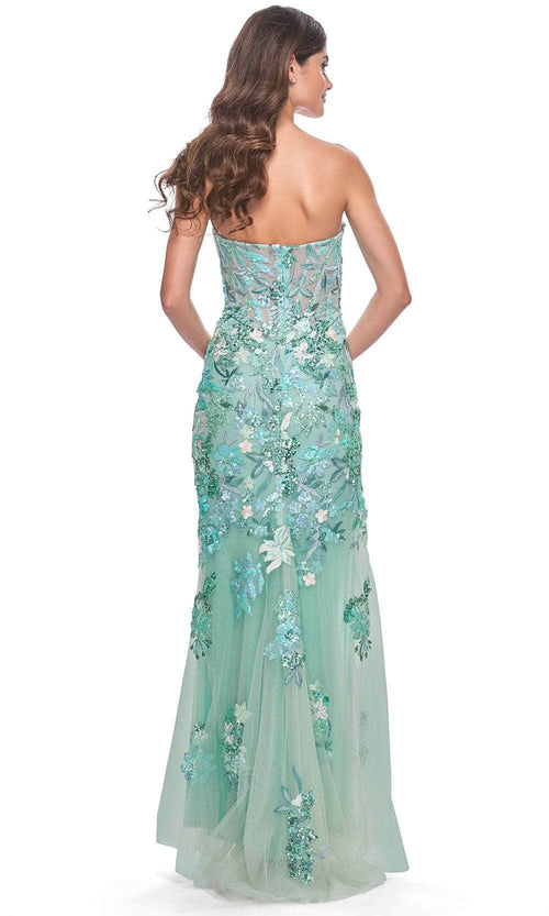 La Femme 32252 Strapless Corset Bodice Prom Dress