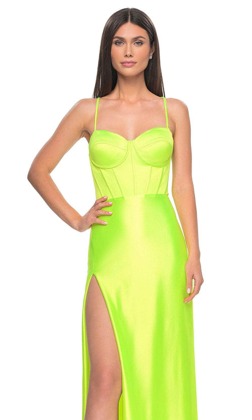 La Femme 32262 Spaghetti Strap Jersey Prom Dress