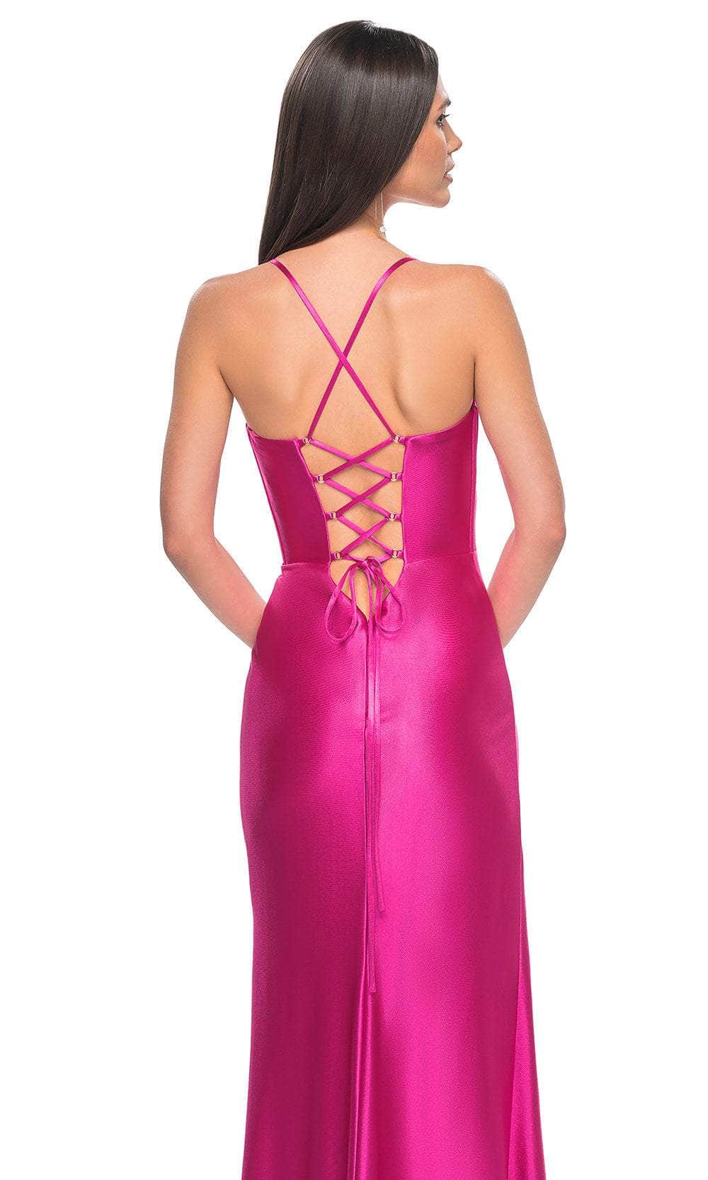 La Femme 32262 Spaghetti Strap Jersey Prom Dress