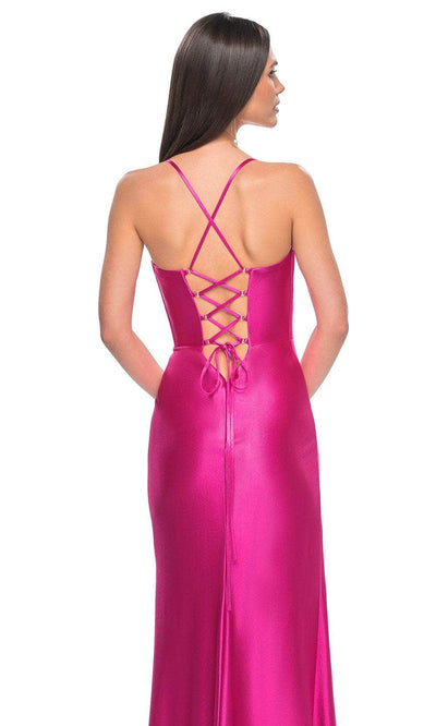 La Femme 32262 Spaghetti Strap Jersey Prom Dress