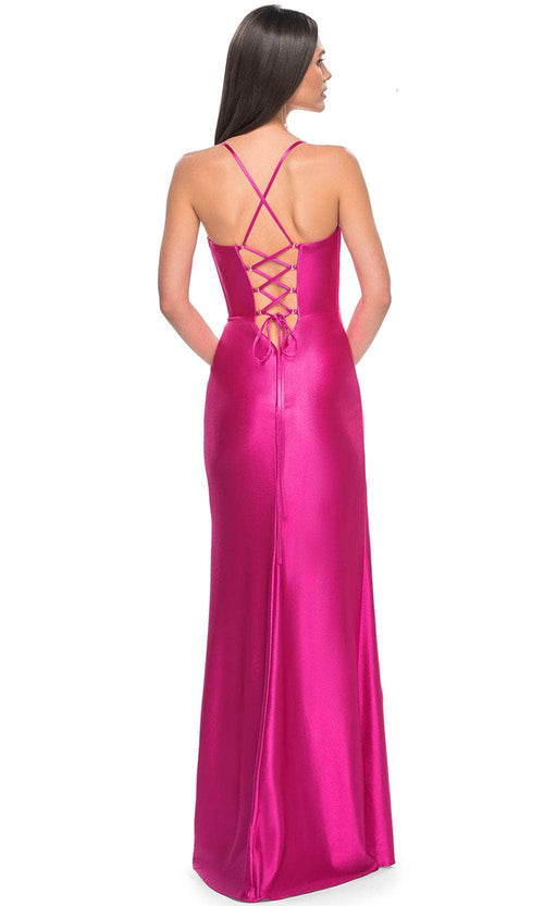 La Femme 32262 Spaghetti Strap Jersey Prom Dress