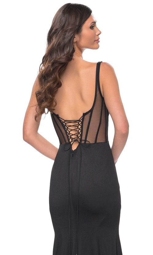 La Femme 32268 Bustier Bodice Scoop Prom Gown