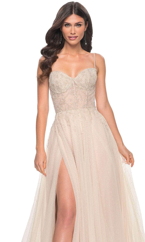 La Femme 32271 Rhinestone Embellished A-Line Prom Gown