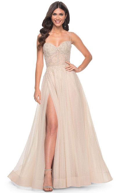 La Femme 32271 Rhinestone Embellished A-Line Prom Gown