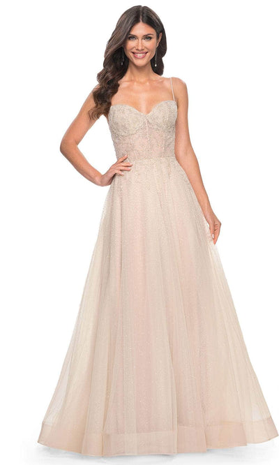 La Femme 32271 Rhinestone Embellished A-Line Prom Gown