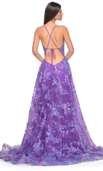 La Femme 32291 Shimmer Sleeveless A-Line Prom Gown