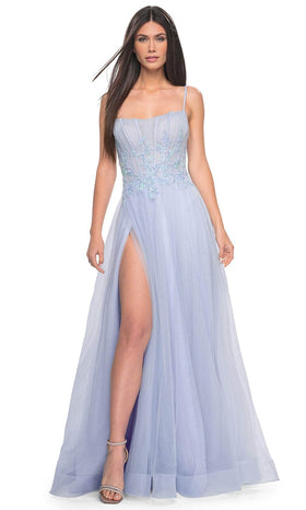 La Femme 32293 Embroidered Scoop Neck Prom Gown