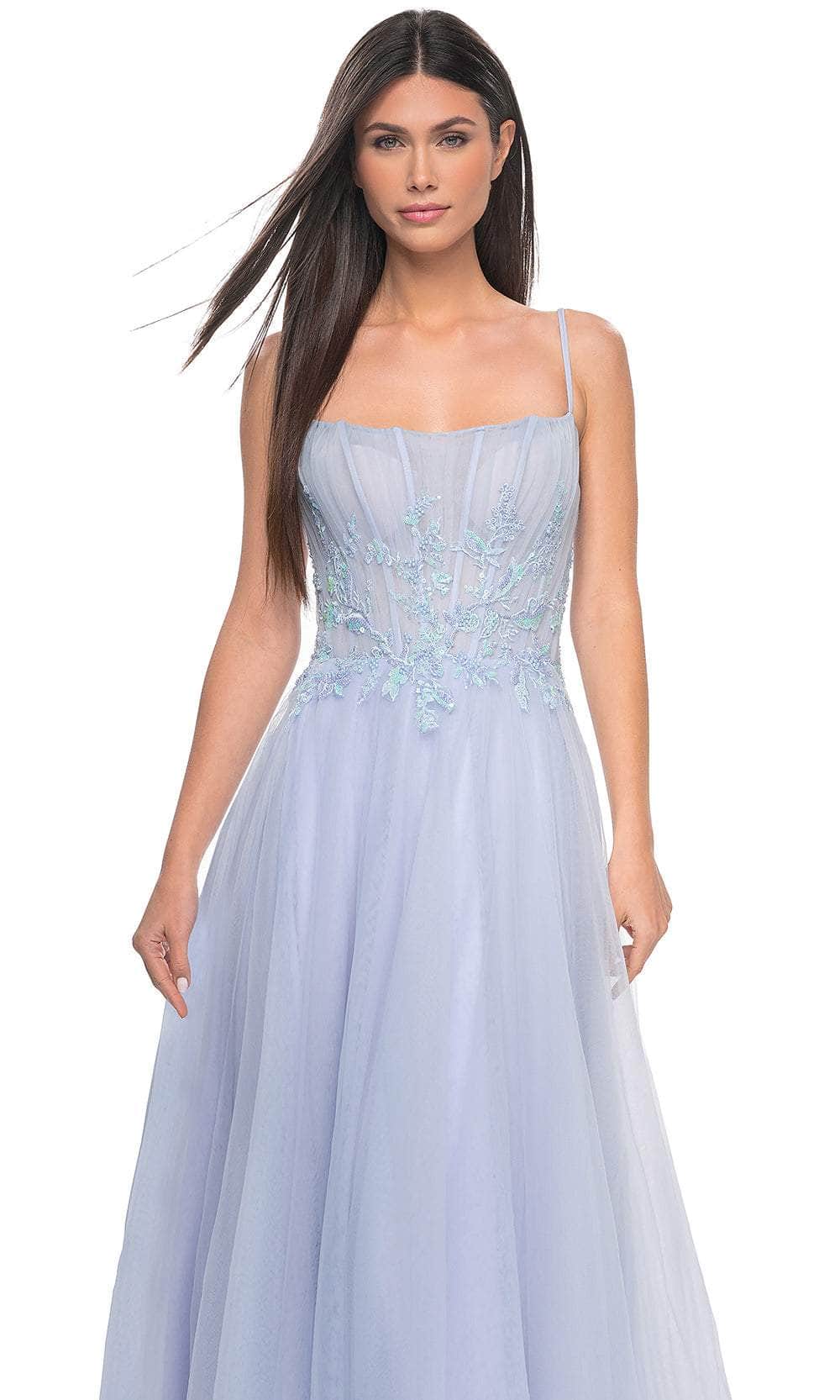 La Femme 32293 Embroidered Scoop Neck Prom Gown