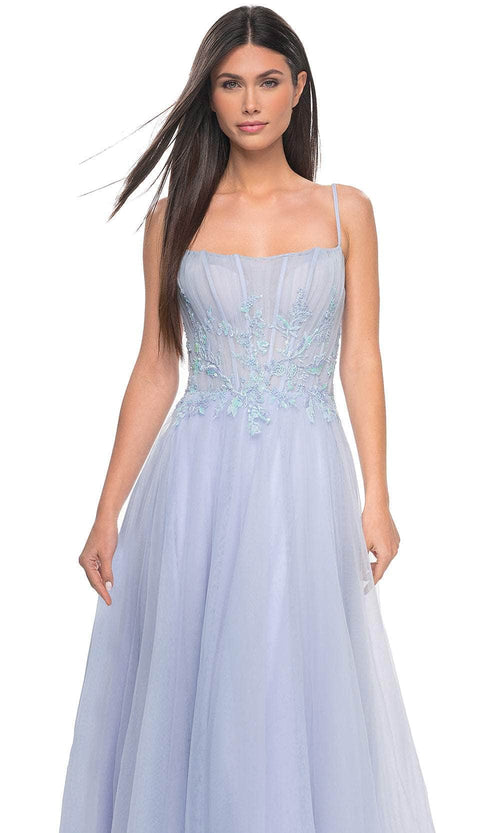 La Femme 32293 Embroidered Scoop Neck Prom Gown