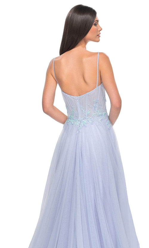La Femme 32293 Embroidered Scoop Neck Prom Gown