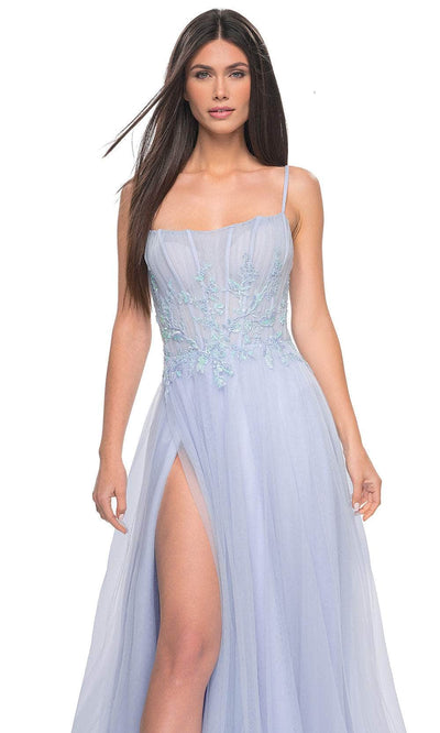 La Femme 32293 Embroidered Scoop Neck Prom Gown