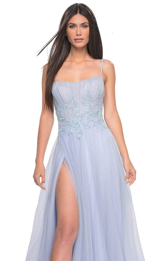 La Femme 32293 Embroidered Scoop Neck Prom Gown