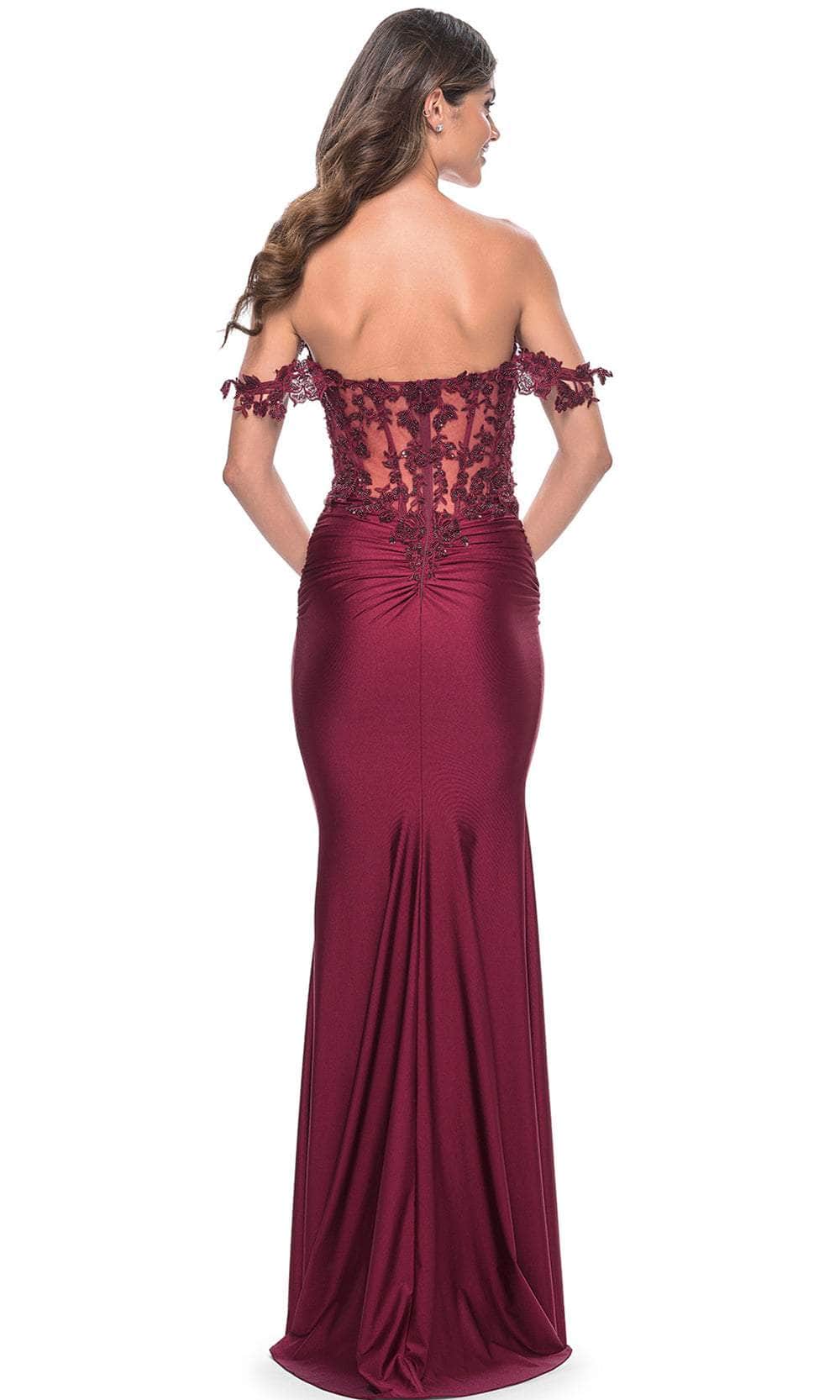 La Femme 32302 Applique Corset Prom Dress