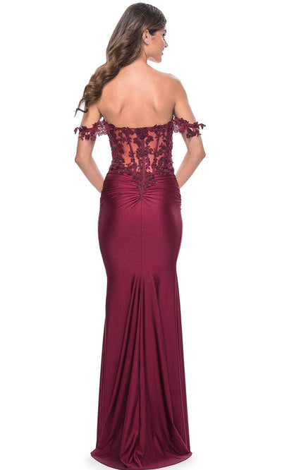 La Femme 32302 Applique Corset Prom Dress