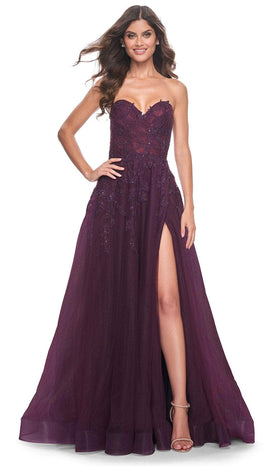 La Femme 32304 Sweetheart Tulle A-Line Prom Gown