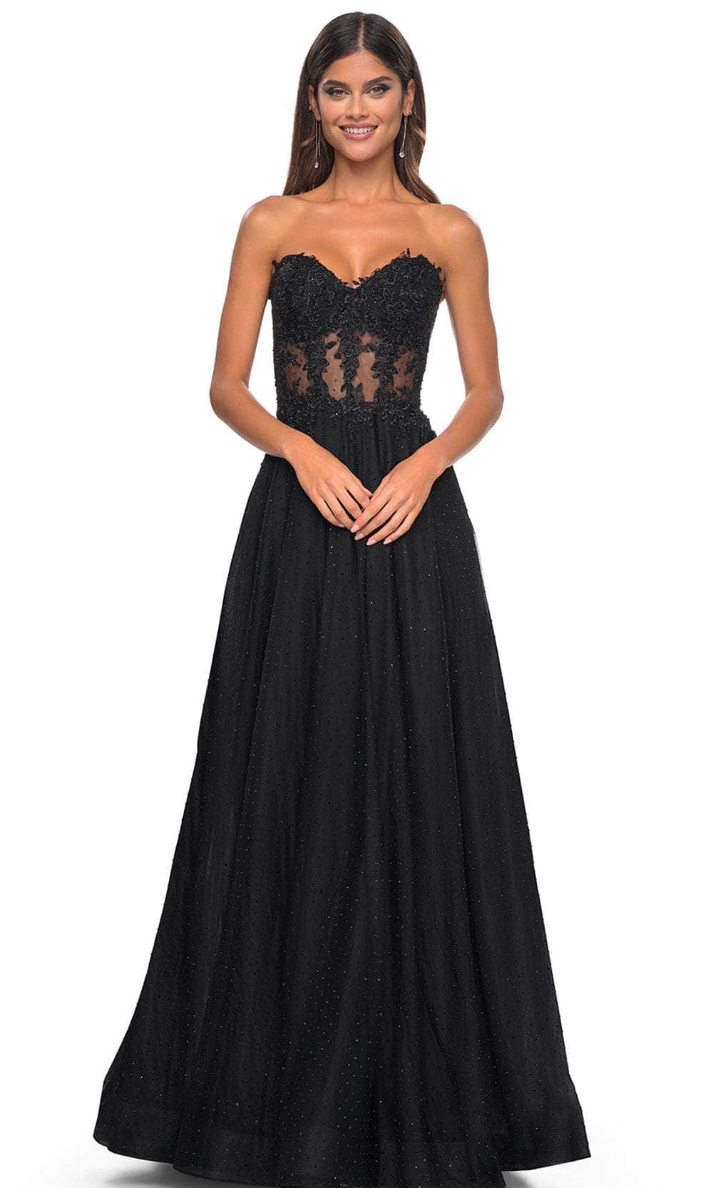 La Femme 32313 Rhinestone Tulle Prom Dress