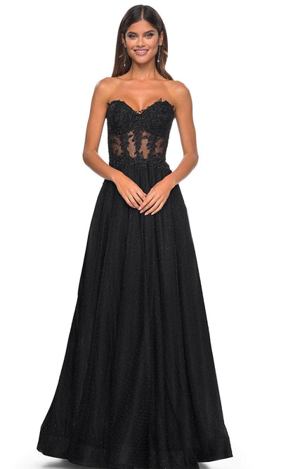 La Femme 32313 Rhinestone Tulle Prom Dress