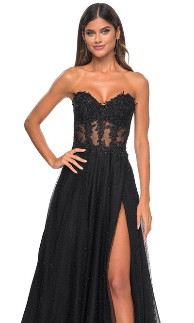 La Femme 32313 Rhinestone Tulle Prom Dress