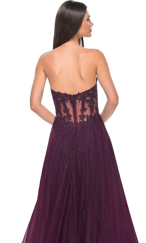 La Femme 32313 Rhinestone Tulle Prom Dress