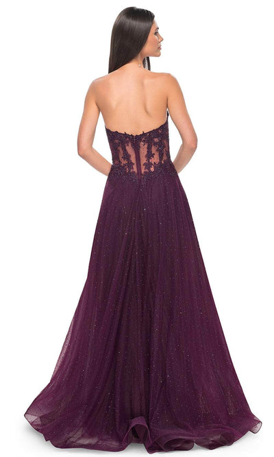 La Femme 32313 Rhinestone Tulle Prom Dress