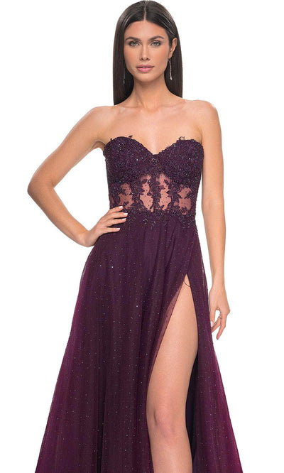 La Femme 32313 Rhinestone Tulle Prom Dress